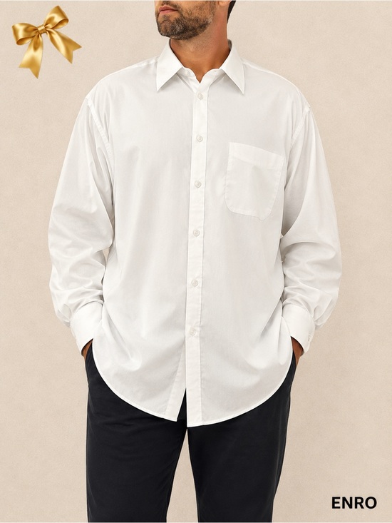 Classics by Enro Other - Vintage Classics by Enro White 100% Cotton Dress Shirt 17-33 Made in Hong Kong